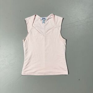 Q&A Women's Small Light Pink V-Neck Top